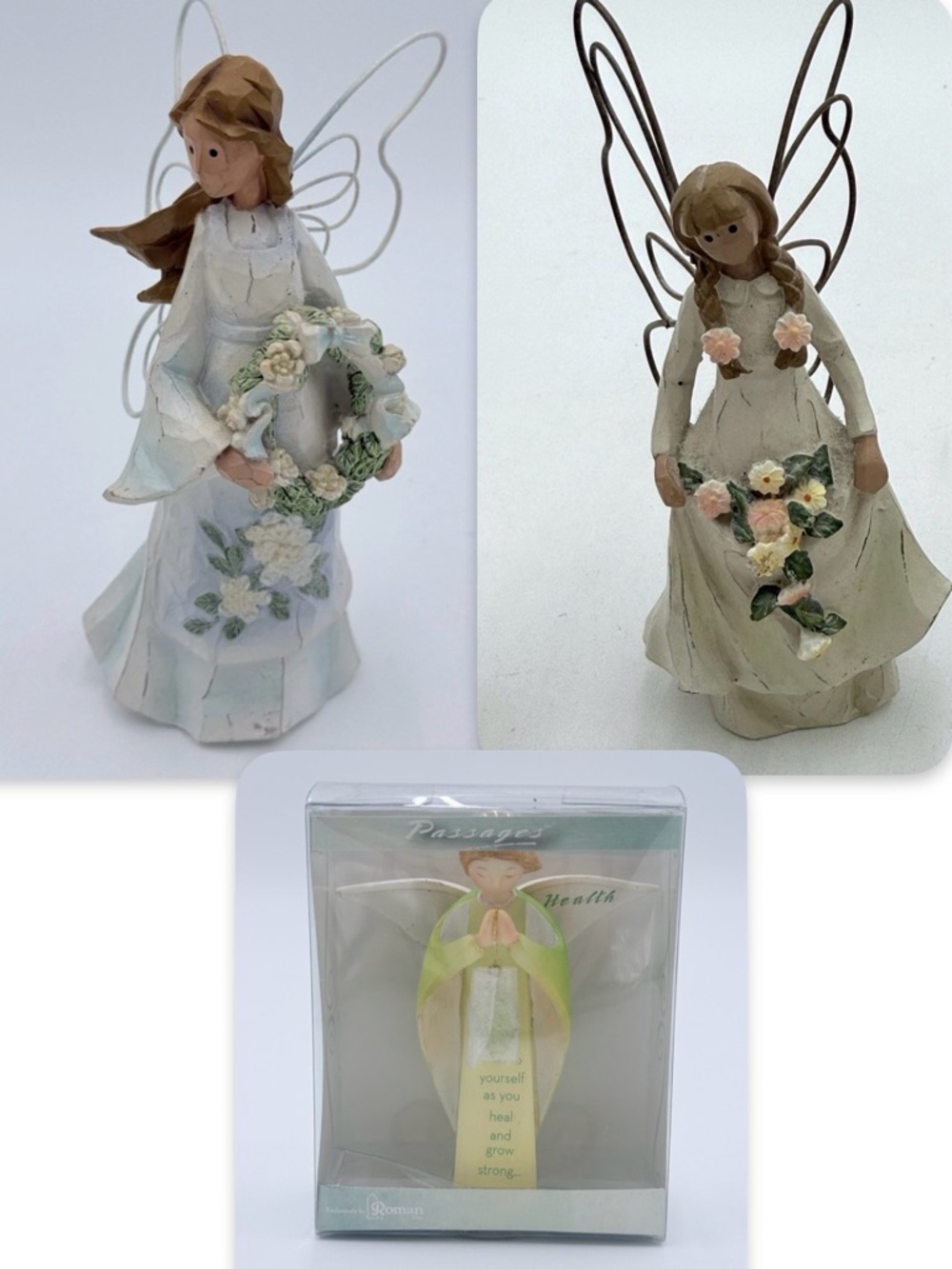 ANGEL ACCENTS ROMAN ANGELS LOT OF 3! Passages Health, Never Ending Joy +